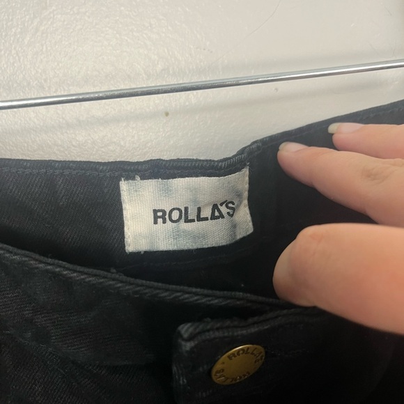 Rolla’s original short high rise cut off distressed black size 27 - Picture 3 of 9